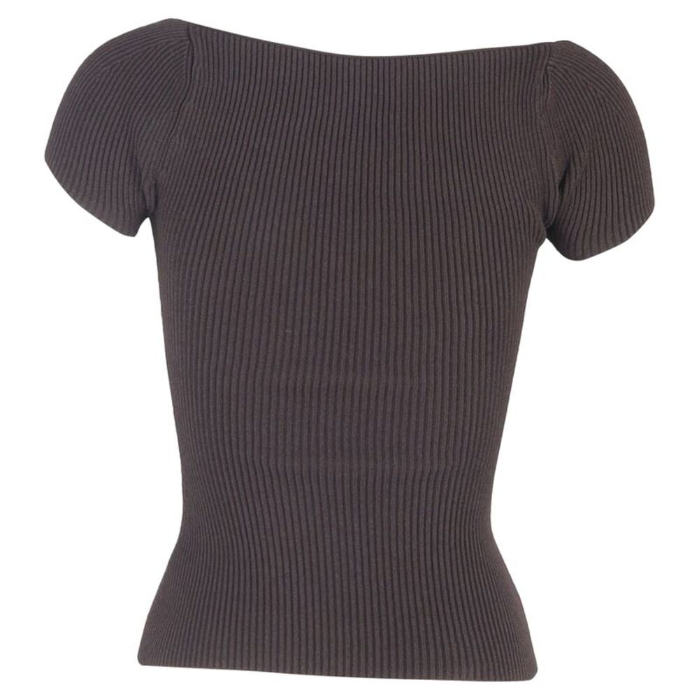 Khaite The Ista Top in Brown Viscose - Picture 3 of 3